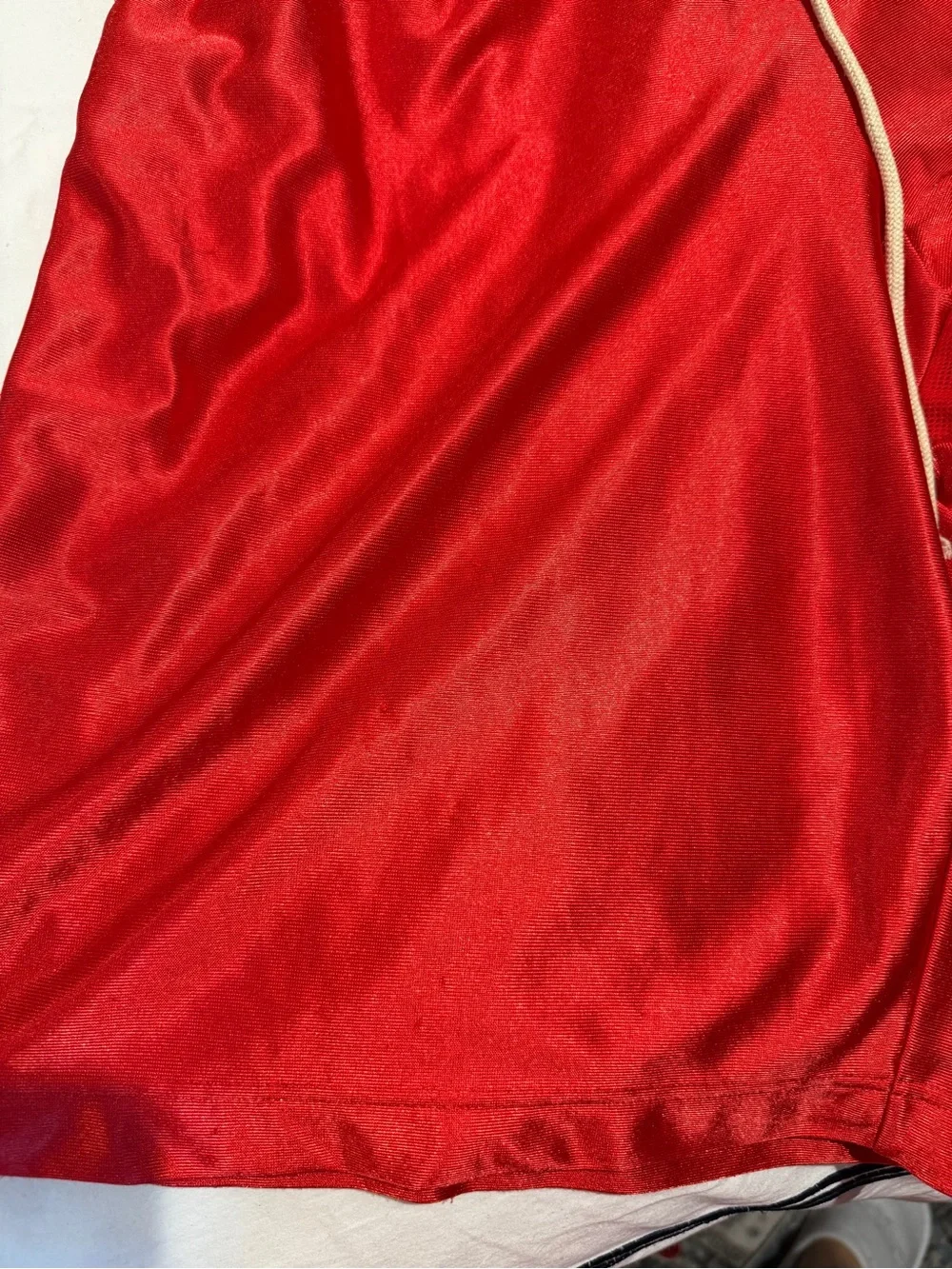 Gucci Men’s Red Web Stripe Shorts – Approx. M / W34 – Made in Italy